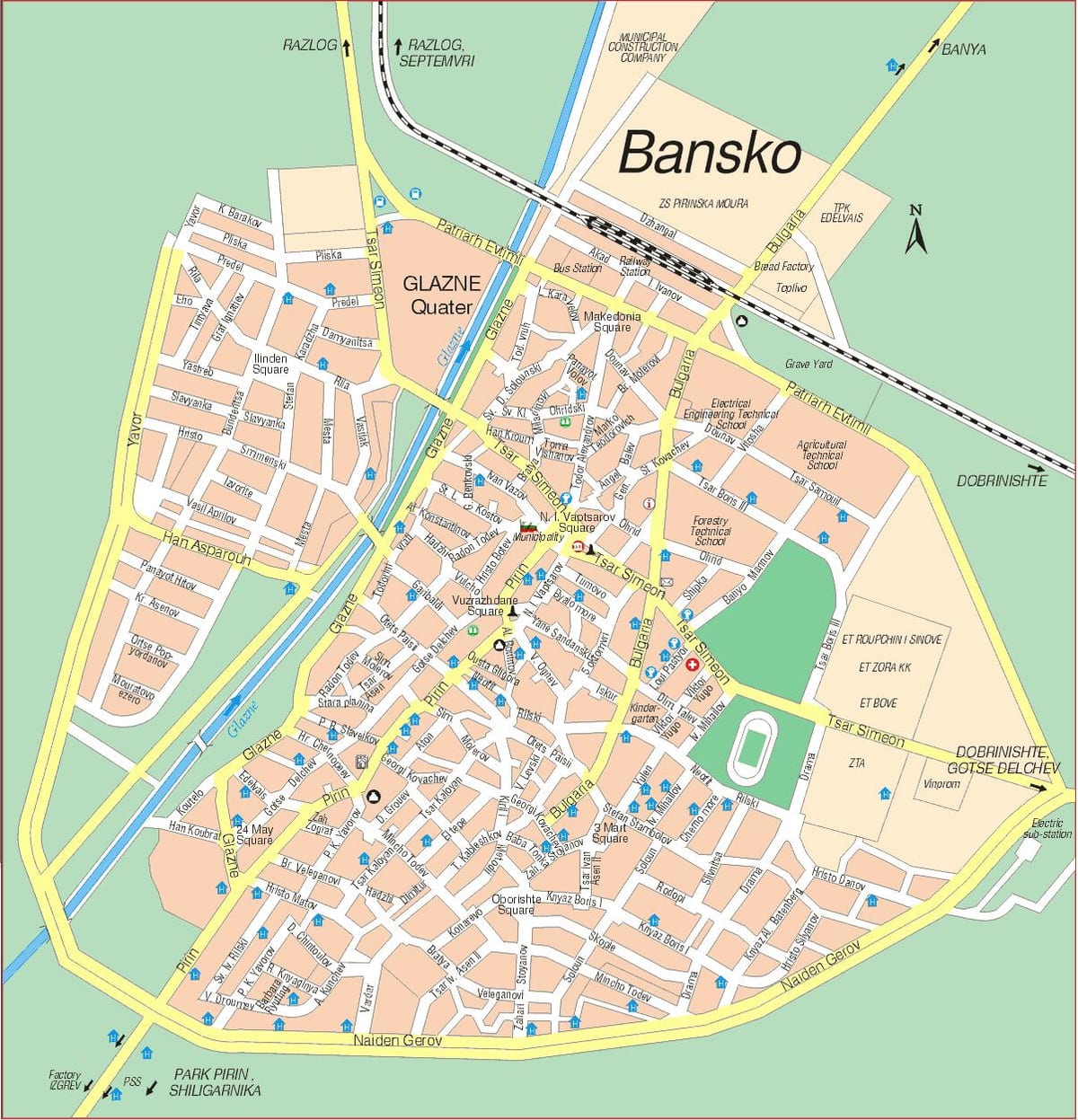 Bulgaria banská mapa