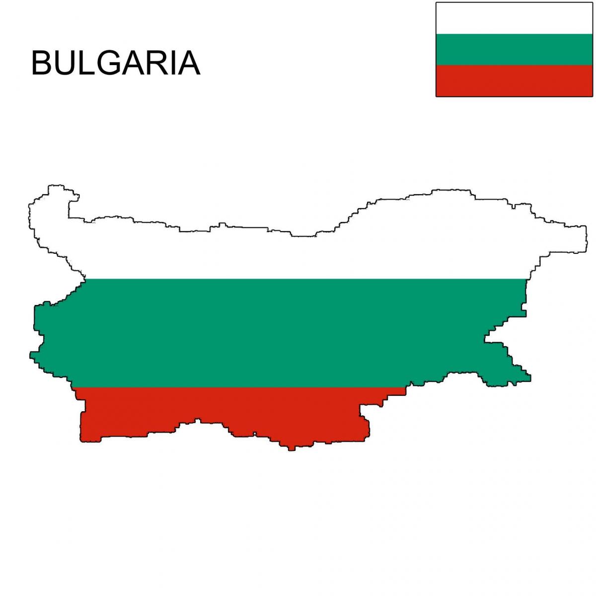Bulgaria mapa bandeira