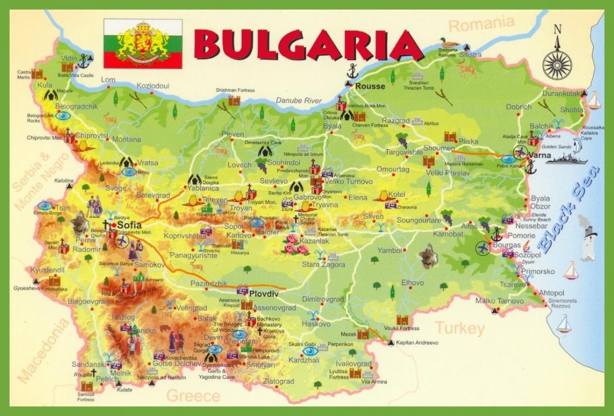 Bulgaria turismo mapa
