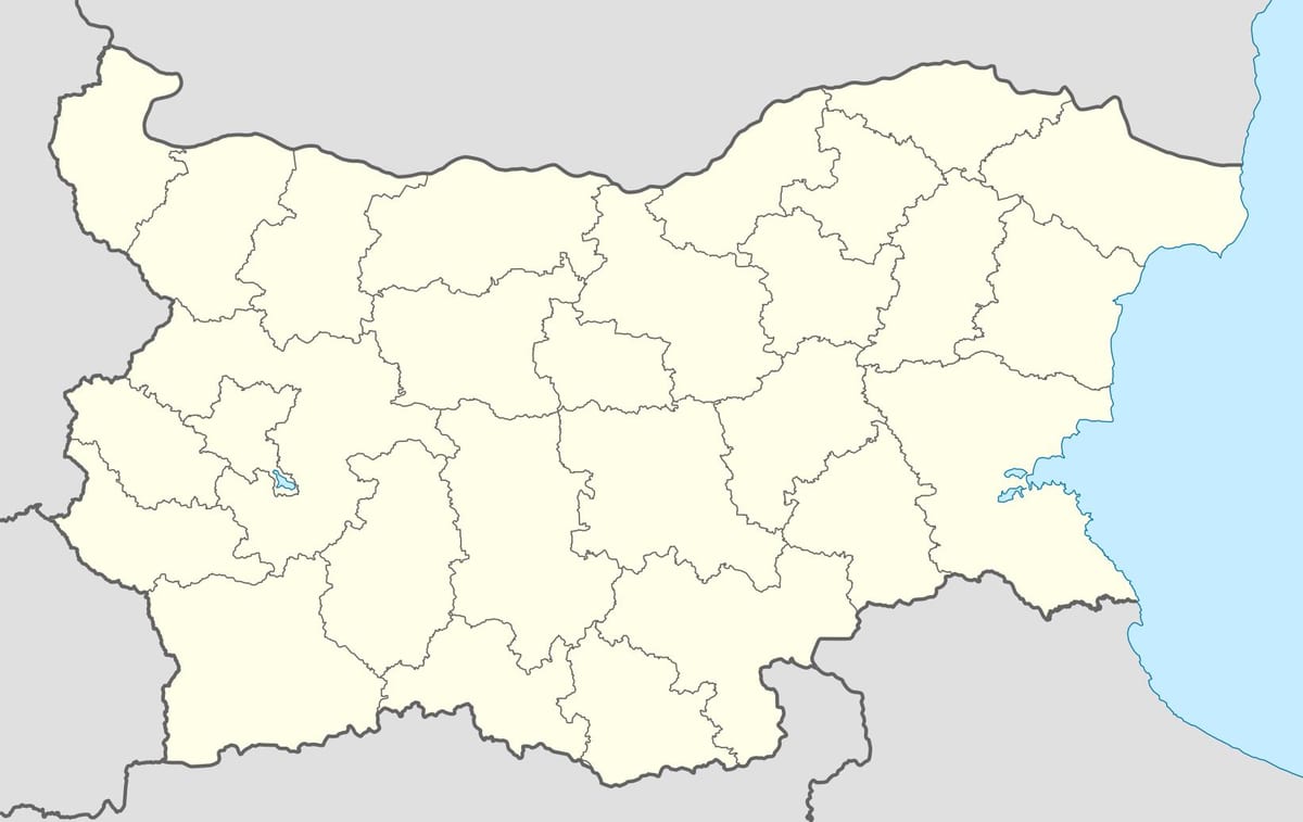 mapa de Bulgaria mapa vectorial