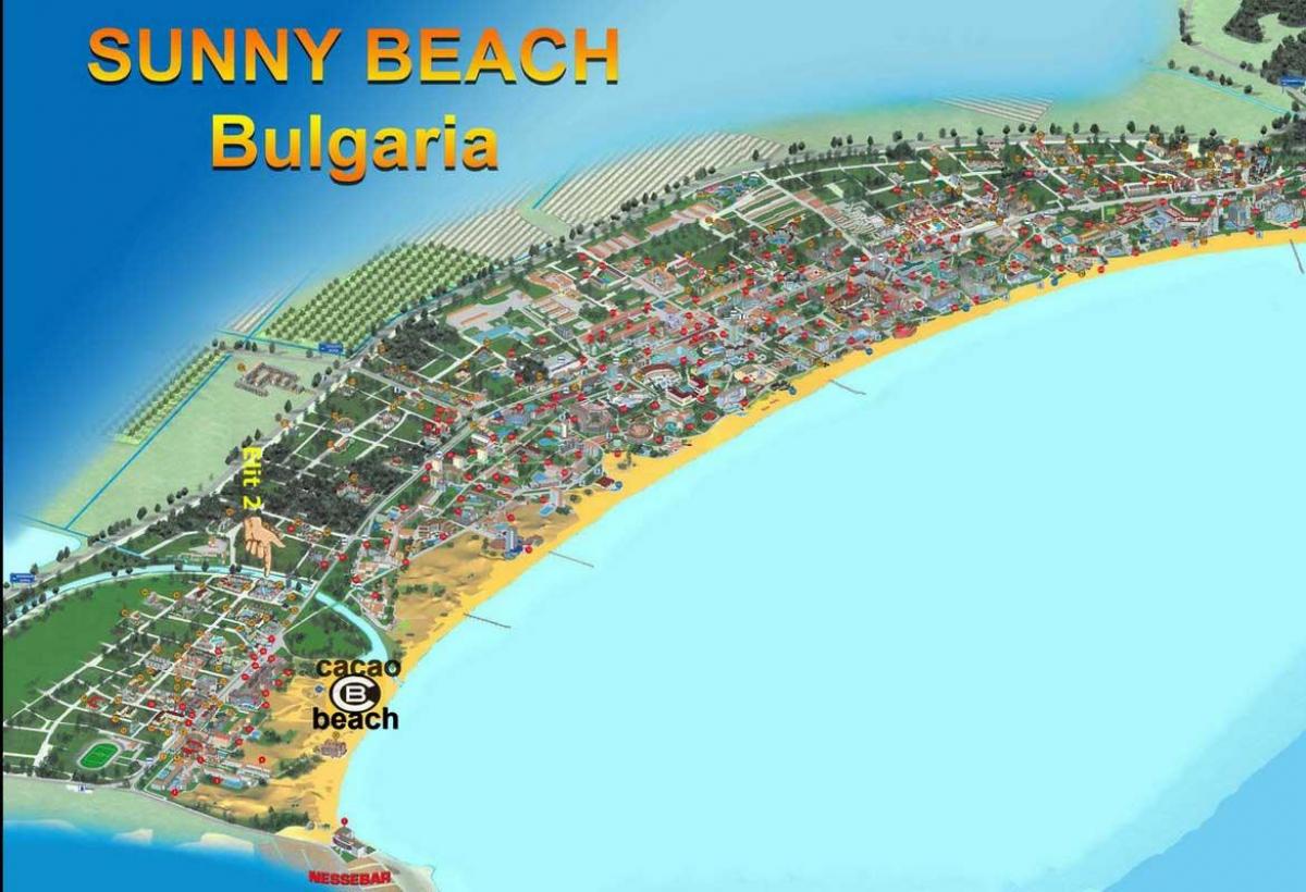 mapa de cacao praia de Bulgaria