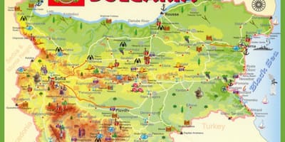 Bulgaria turismo mapa