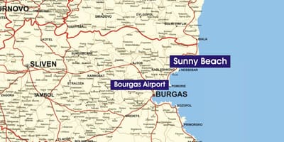 Bulgaria praias mapa