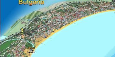 Mapa de cacao praia de Bulgaria