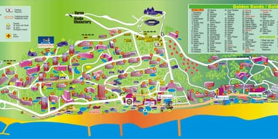 Praia de ouro Bulgaria mapa