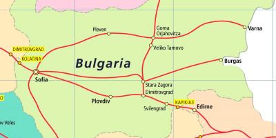 Bulgaria tren mapa