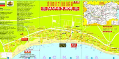 Mapa turístico de sunny beach Bulgaria